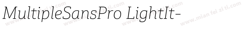 MultipleSansPro LightIt字体转换